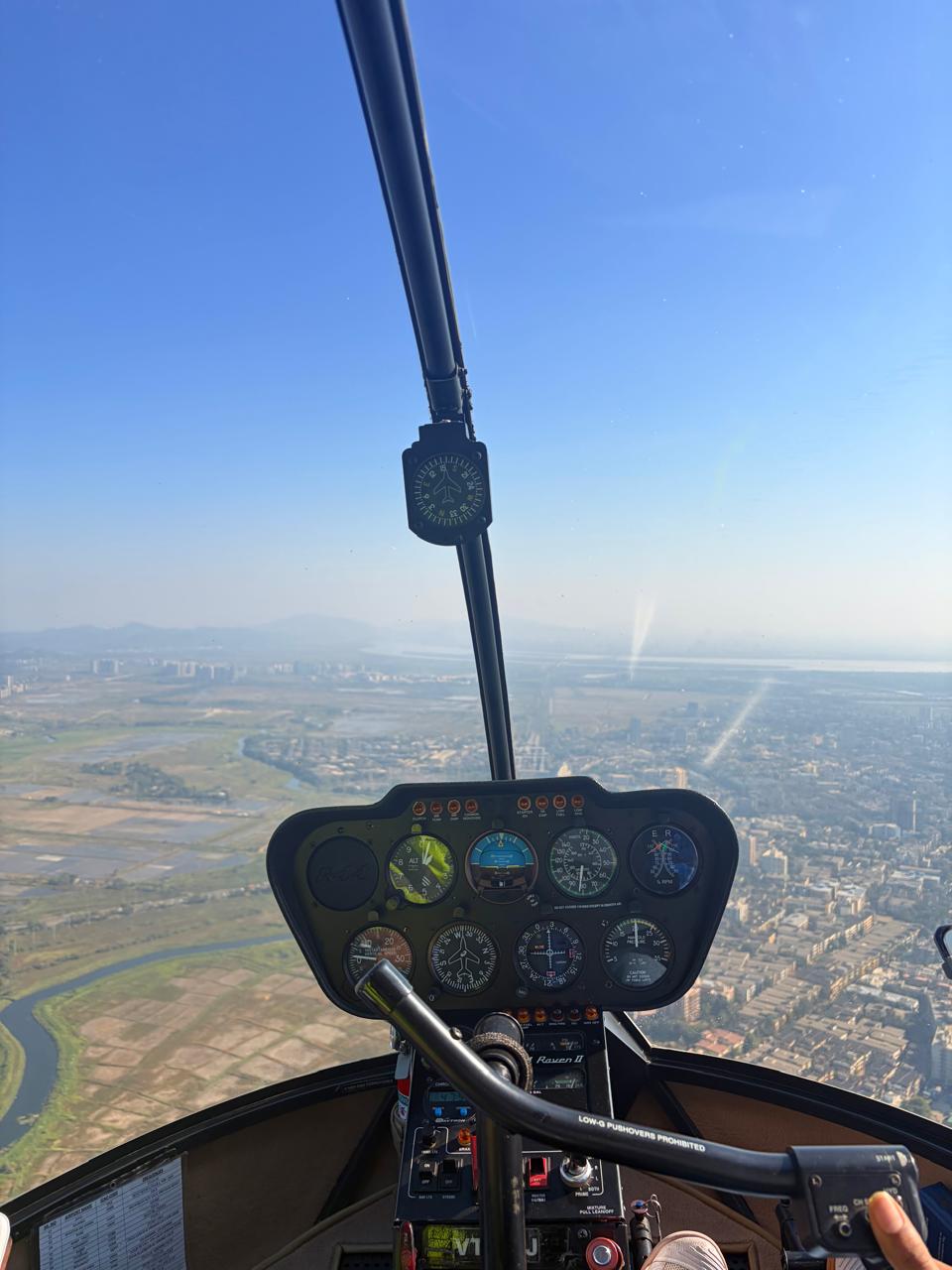 Passengers enjoying safe flight with amazing views